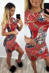 Dopasowana sukienka modny wzór S11 