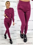 Dres bluza + spodnie przeszycia bordowy K29