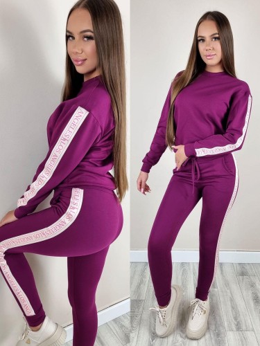 Dres bawełniany lampas los angeles śliwka K50
