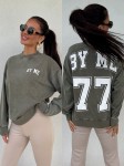 Dekatyzowana bluza 77 khaki