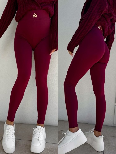Legginsy GYM bordowe