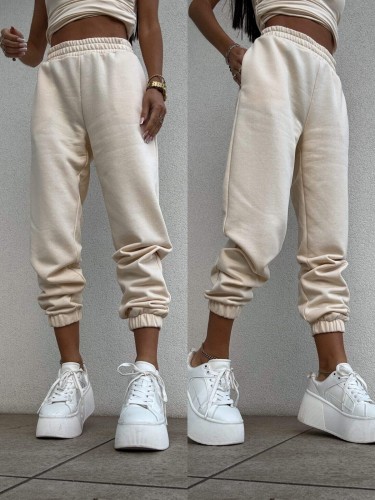 Spodnie dresowe CLASSIC waniliowe