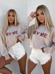 Dekatyzowana bluza BOSTON jasny beż