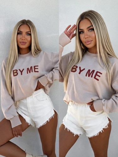 Dekatyzowana bluza BOSTON jasny beż