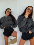 Dekatyzowana bluza BOSTON czarna