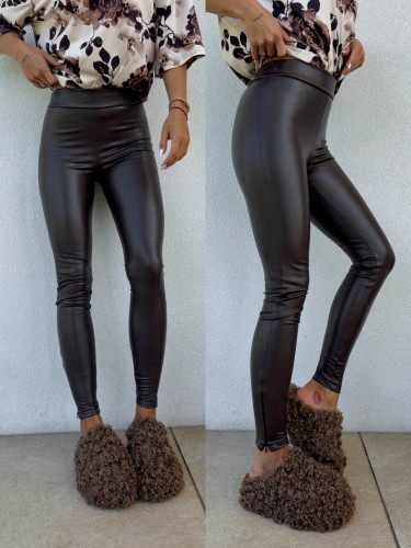 Legginsy LEATHER czarne