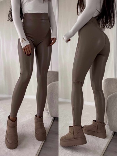 Legginsy LEATHER mokka