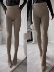 Legginsy LEATHER jasny beż