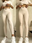 Legginsy COTTON waniliowe
