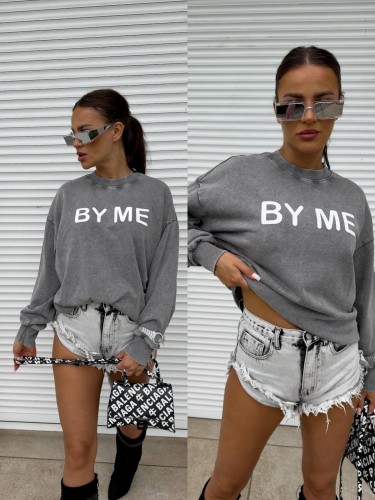 Dekatyzowana bluza DOSE szara