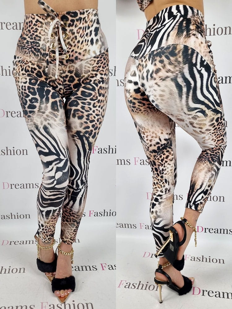 Legginsy lycra wiązania wzór SP2